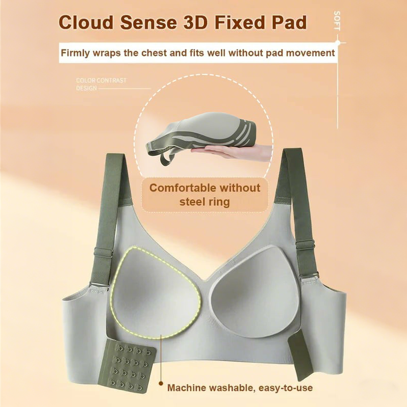 🔥Super gather bra | Wireless Push-up Bra👍No more sagging breasts