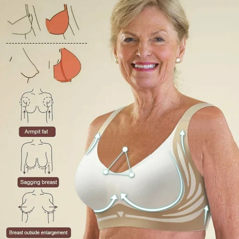 🔥Super gather bra | Wireless Push-up Bra👍No more sagging breasts
