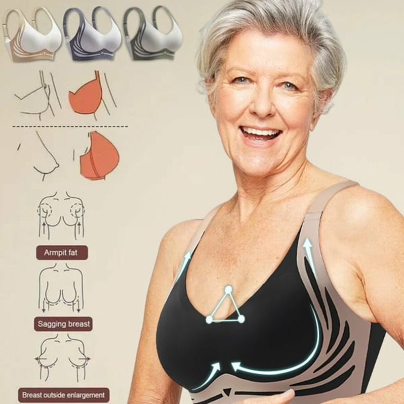 🔥Super gather bra | Wireless Push-up Bra👍No more sagging breasts