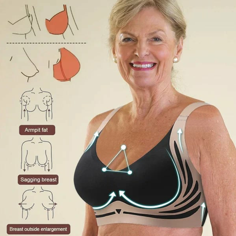 🔥Super gather bra | Wireless Push-up Bra👍No more sagging breasts