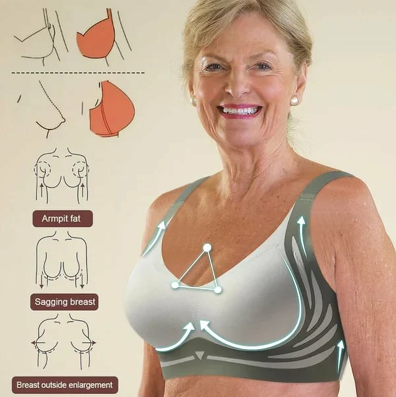 🔥Super gather bra | Wireless Push-up Bra👍No more sagging breasts