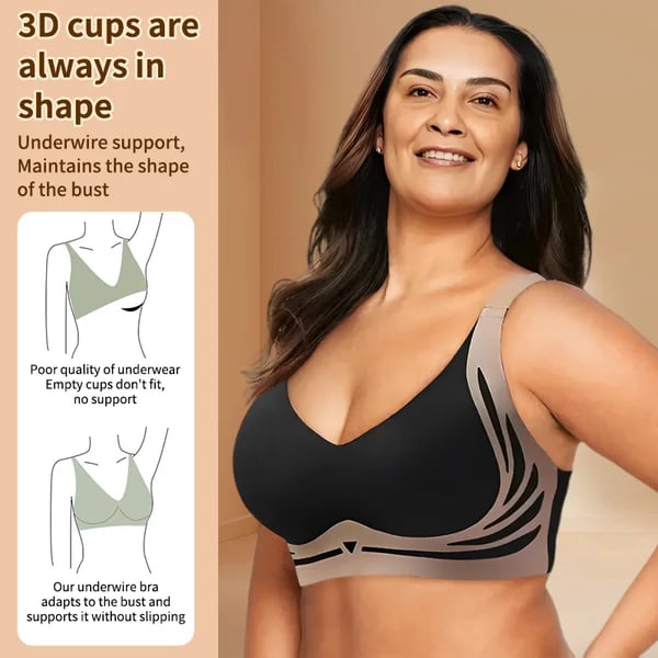 🔥Super gather bra | Wireless Push-up Bra👍No more sagging breasts